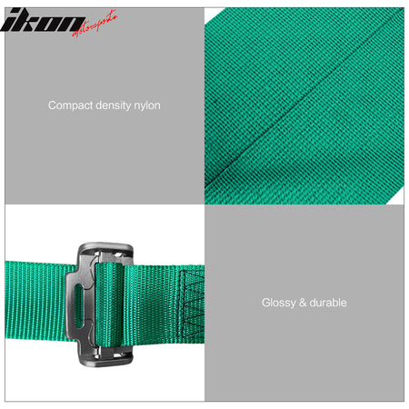 Universal Adjust Racing Seat PU Carbon O. Bezel & Dual Slider Cam-lock Belt x2