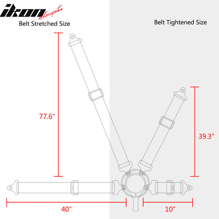 Universal Adjust Racing Seat PU Carbon & Dual Slider & 6 Point Cam-lock Belt x2