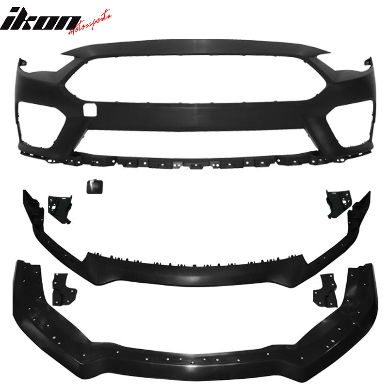 Fits 18-23 Ford Mustang Mach 1 Style Front Bumper Cover w/ Handling Package Lip