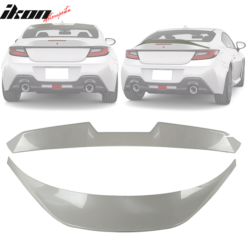 2022-2024 Subaru BRZ GR86 #K1X White V Roof + TRD Trunk Spoiler ABS