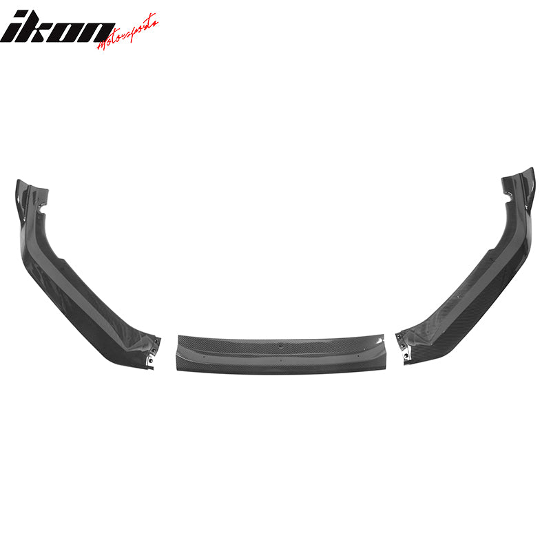 IKON MOTORSPORTS, Front Bumper Lip Compatible With 2021-2022 Honda Accord, 3PCS Front Bumper Lip Spoiler Air Dam Chin Splitter Bodykit IKON V4 Style PP Polypropylene