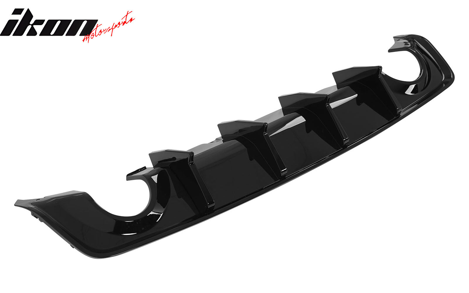 Fits 20-23 Dodge Charger Widebody IKON V3 Style Gloss Black Rear Diffuser 2PCS