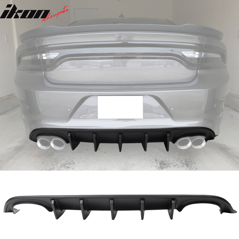 IKON MOTORSPORTS, Rear Bumper Diffuser Compatible With 2015-2023 Dodge ...