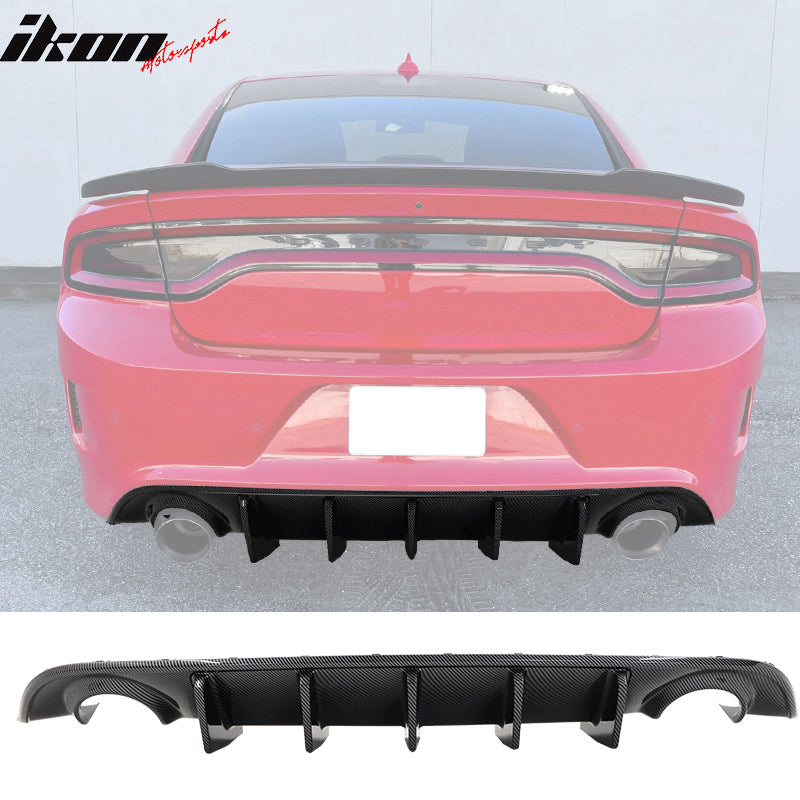 IKON MOTORSPORTS, Rear Bumper Diffuser Compatible With 2015-2023 Dodge ...