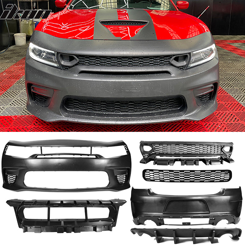 2015-2023 Dodge Charger Widebody SRT Unpainted Front Rear Bumper Kits