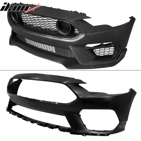Fits 18-23 Ford Mustang Mach 1 Style PP Front Bumper Cover Conversion Unpainted