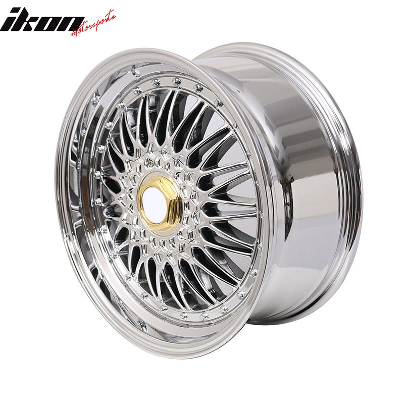 IKON MOTORSPORTS Wheel Rim Replacement 2PCS 18X8.0 +35 5X114.3 / 5X120 Step Lip Deep Dish Mesh Wheels For Acura Chevy Chrysler Dodge Ford Genesis Infiniti Kia Lexus Lincoln Maserati Mercury