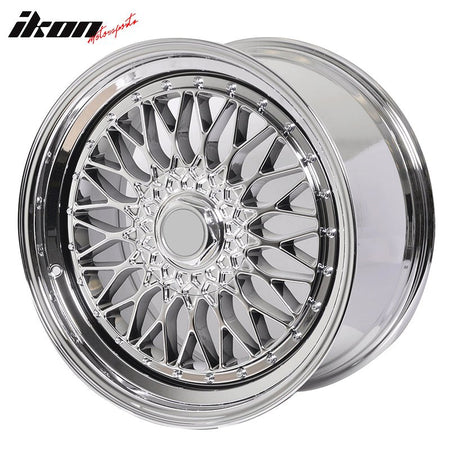 (2) 19X9.5 +40 5X114.3 / 5X120 Step Lip Deep Dish Mesh Wheels Rims Accessories