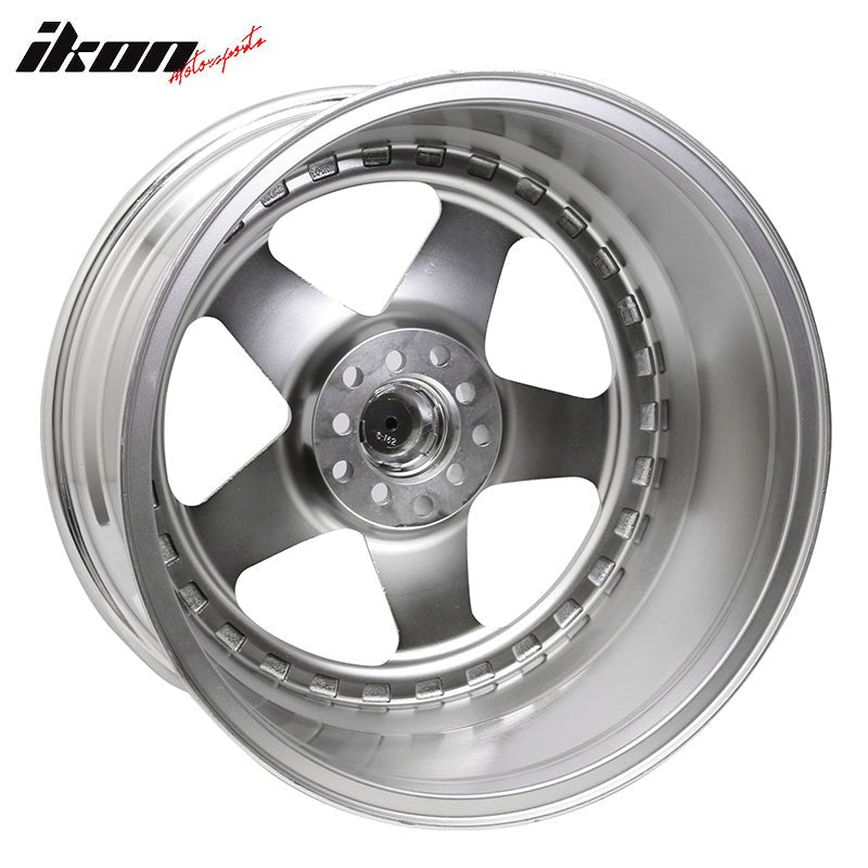 (2) 18X10 +30 5X100 / 5X114.3 Step Lip 5 Spoke Wheels Rim Kit Replacement