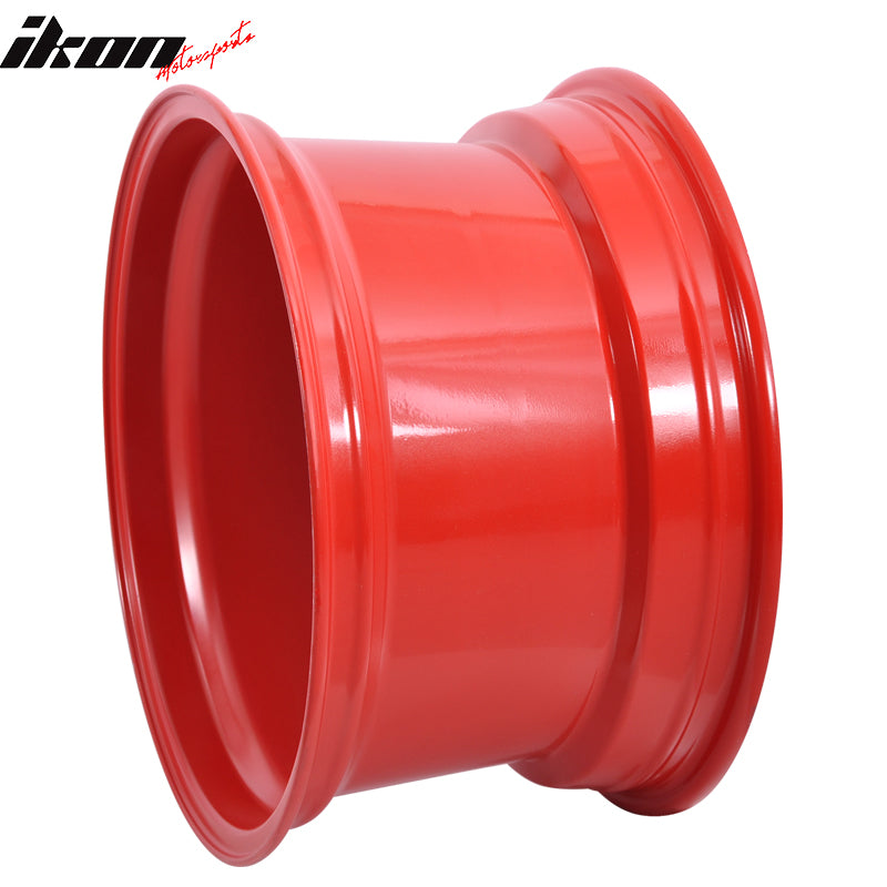 (4) 17X10 +30 5X100 / 5X114.3 Step Lip Deep Dish Mesh Wheels Rim Kit Red