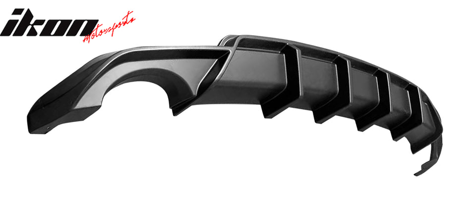 IKON MOTORSPRTS, Rear Bumper Lip Diffuser & Aprons Compatible With 2022-2024 Honda Civic 4-Door Sedan, PP Polypropylene Matte Black FE-C Style Rear Side Corner Valance Canard Spats Add-On Guard