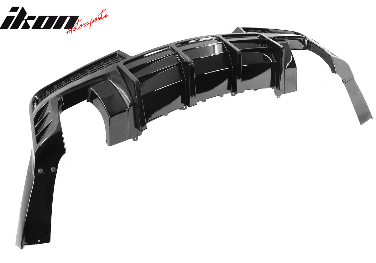 IKON MOTORSPORTS, Rear Diffuser + Stainless Steel Quad Exhaust Tips ...