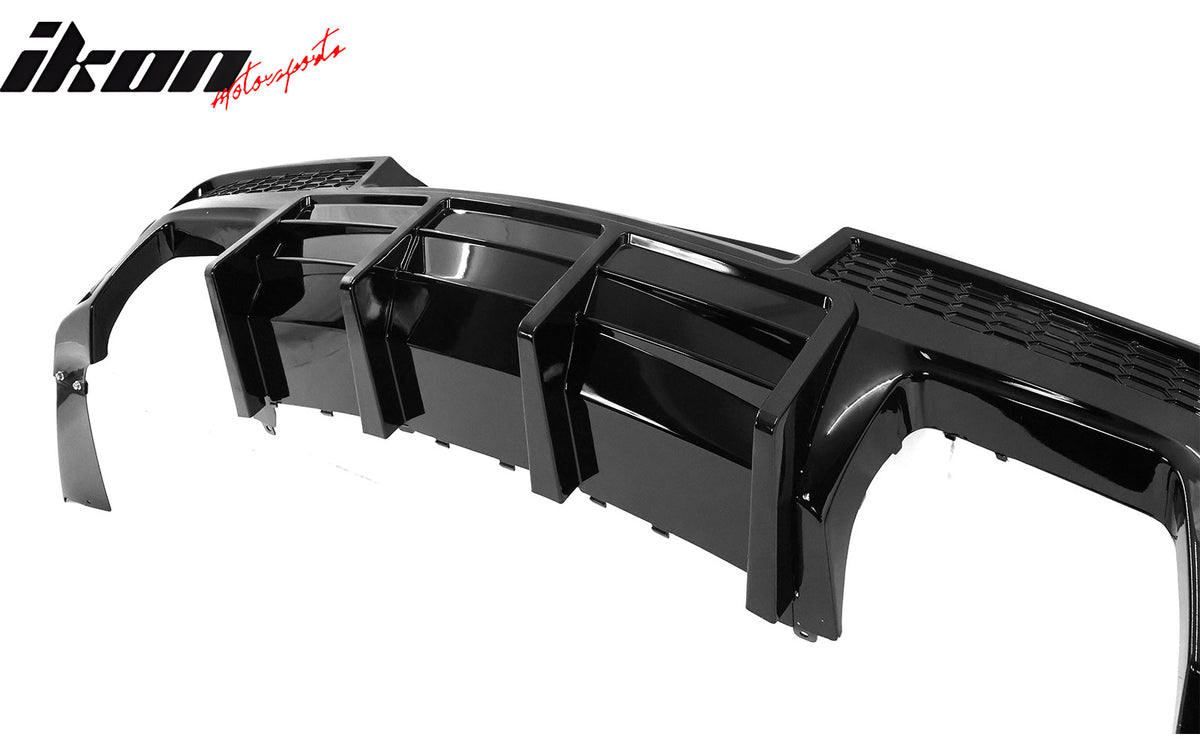 IKON MOTORSPORTS, Rear Diffuser + Stainless Steel Quad Exhaust Tips ...