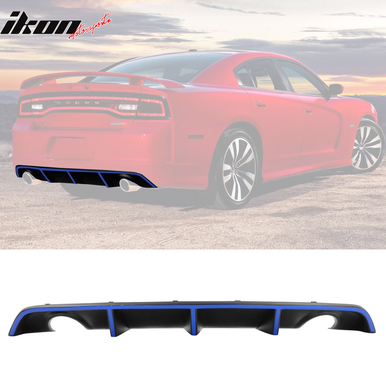 For 12-14 Dodge Charger SRT8 OE Style Rear Lip Diffuser