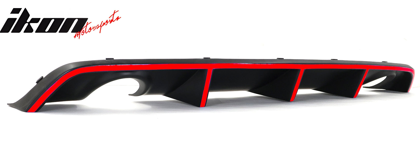 Fits 12-14 Dodge Charger SRT8 OE Style Rear Lip Diffuser w/ Red Reflective Tape