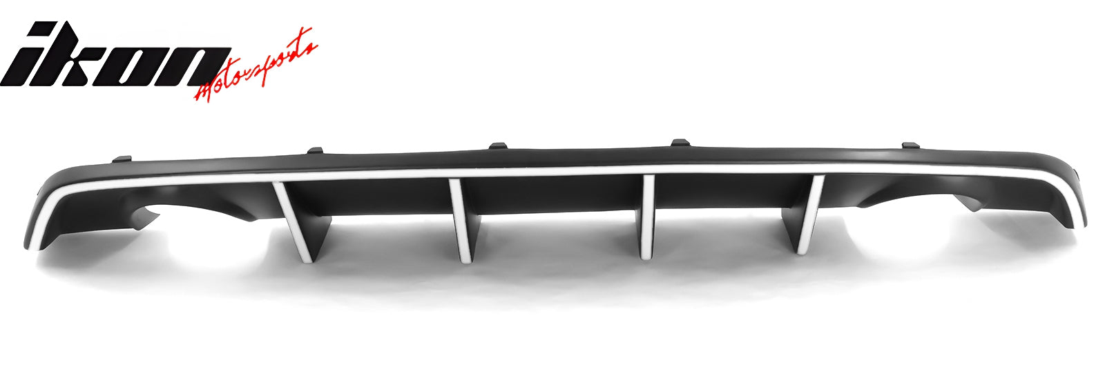Fit 2012-2014 Dodge Charger SRT8 Rear Diffuser w/ White Reflective Tape