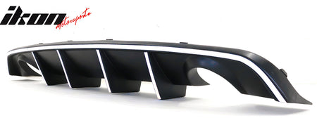 Fits 12-14 Dodge Charger SRT8 V2 Style Rear Diffuser PP w/ White Reflective Tape