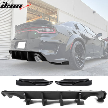 For 20-23 Charger Widebody IKON PP Rear Diffuser + Apron Spat