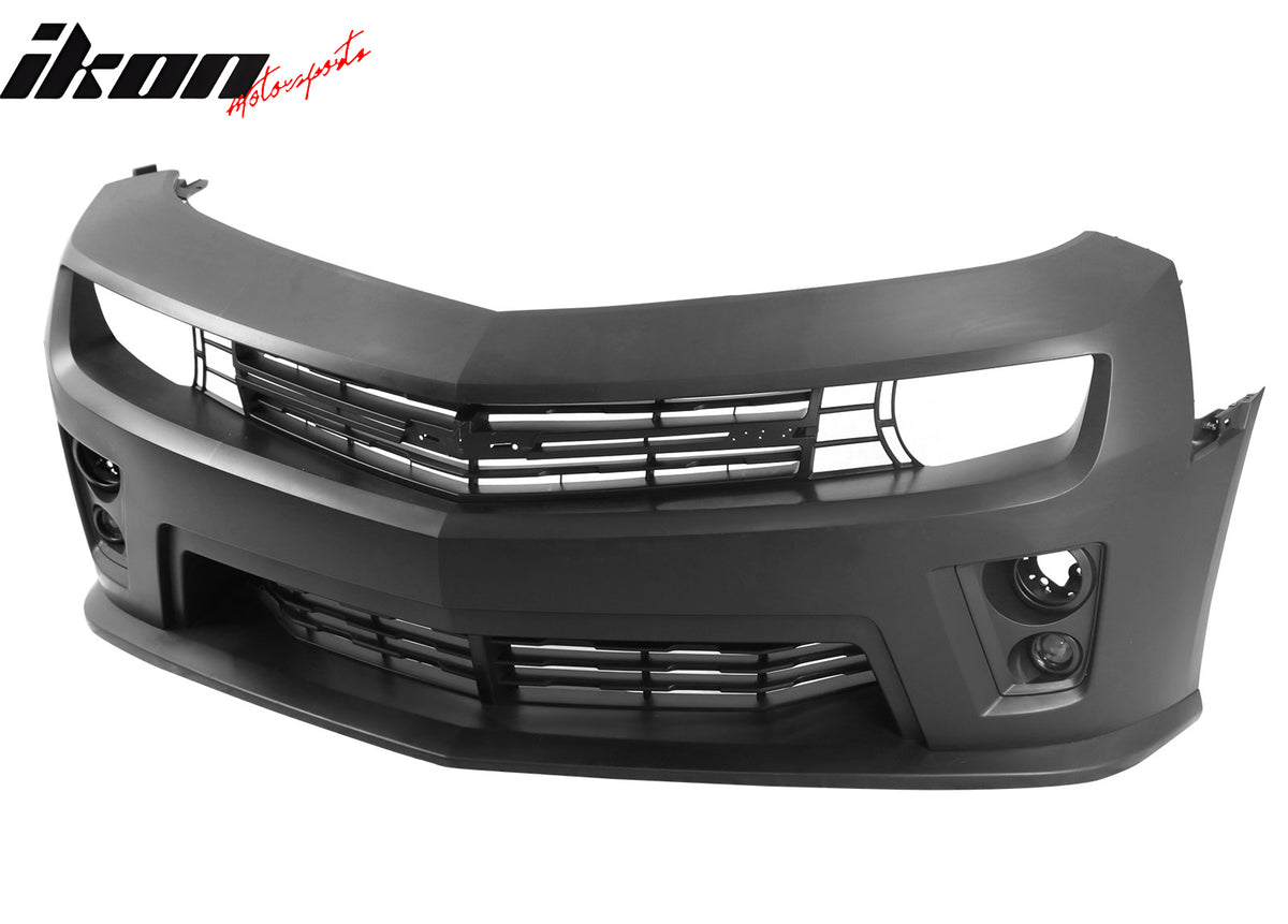 Fits 10-15 Chevy Camaro ZL1 Style Front Bumper Conversion Kit W/ Lip + Foglights