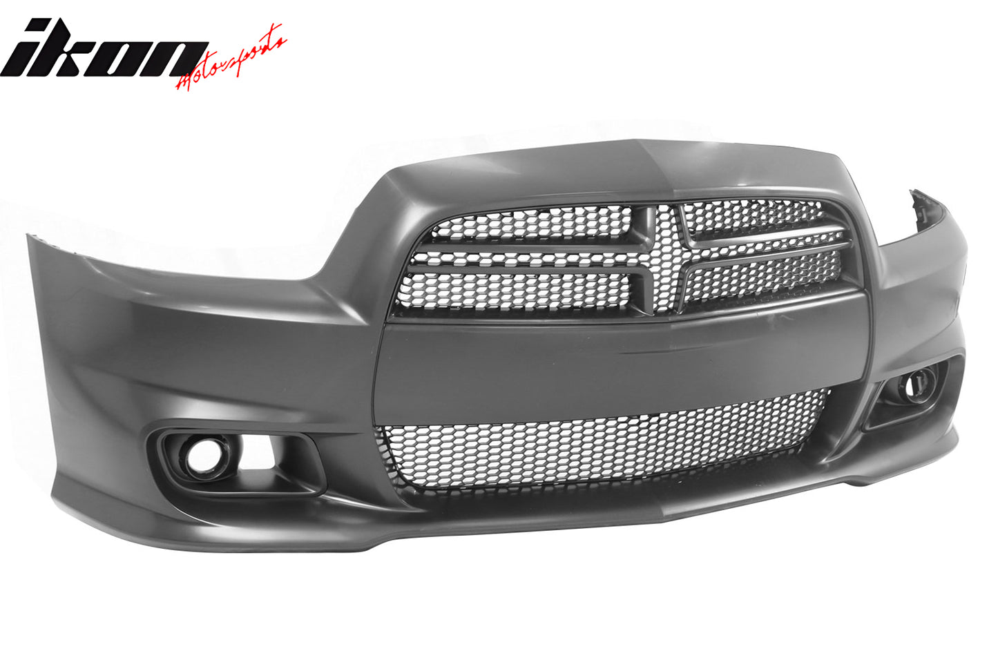 Ikon Motorsports, Front Bumper Cover Compatible With 2011-2014 Dodge 