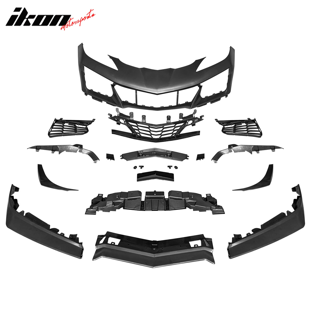 Fits 20-25 Chevy Corvette Front Bumper Cover Z06 Z07 Style Conversion Unpainted