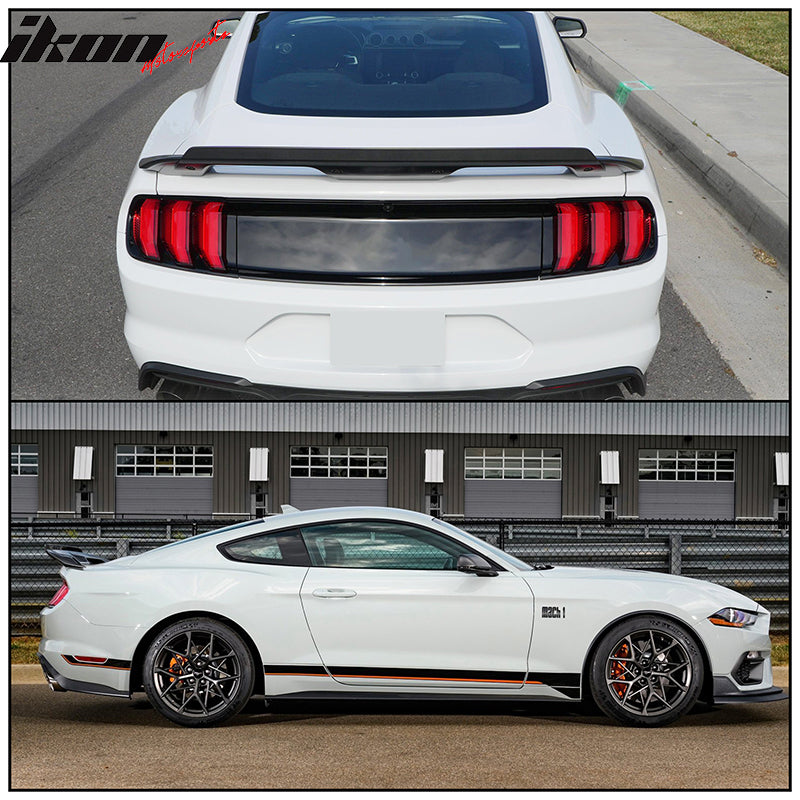 Fits 15-23 Mustang Coupe 2DR GT500 Matte Black Trunk Spoiler Wing W/ Gurney Flap