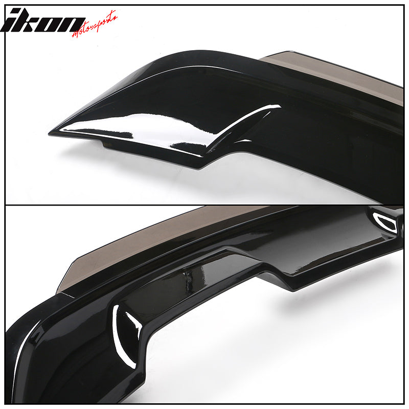 Fits 15-23 Mustang Coupe 2DR GT500 Gloss Black Trunk Spoiler Wing W/ Gurney Flap