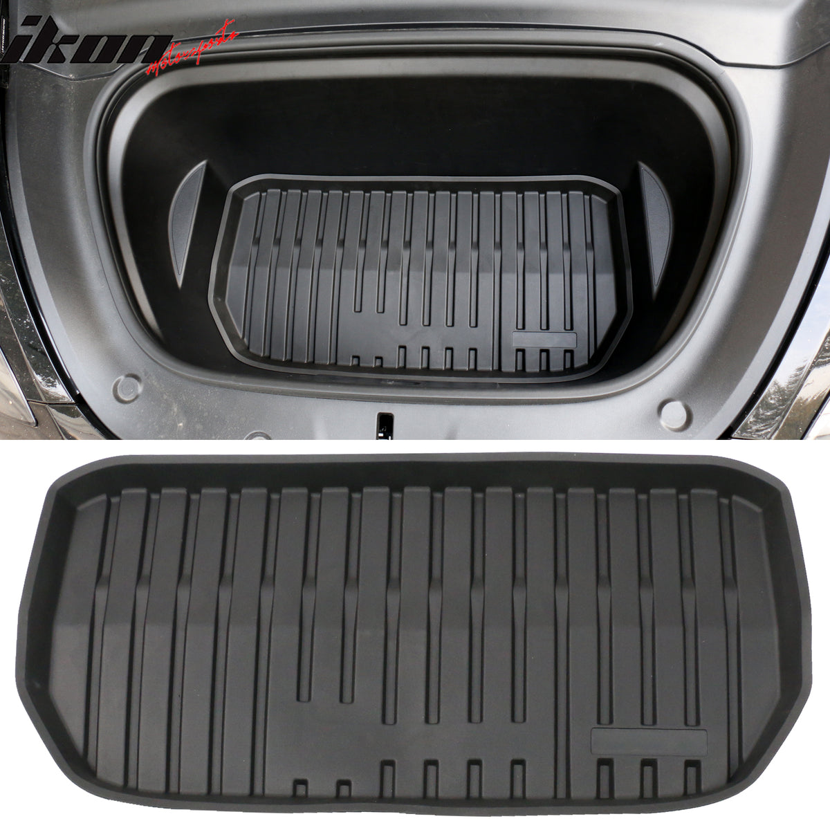 Fits 20-23 Tesla Model Y Trunk Mats Cargo Liner + Rear Seat Covers Injection TPE