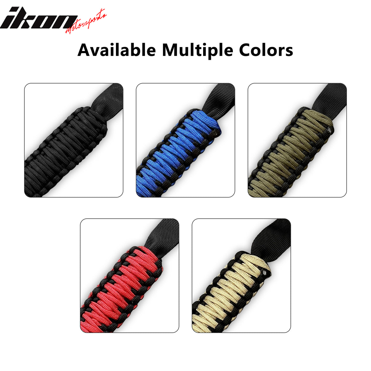 For 21-24 Ford Bronco 4PCS Nylon Roll Bar Grab Handles Paracord Grip Handle