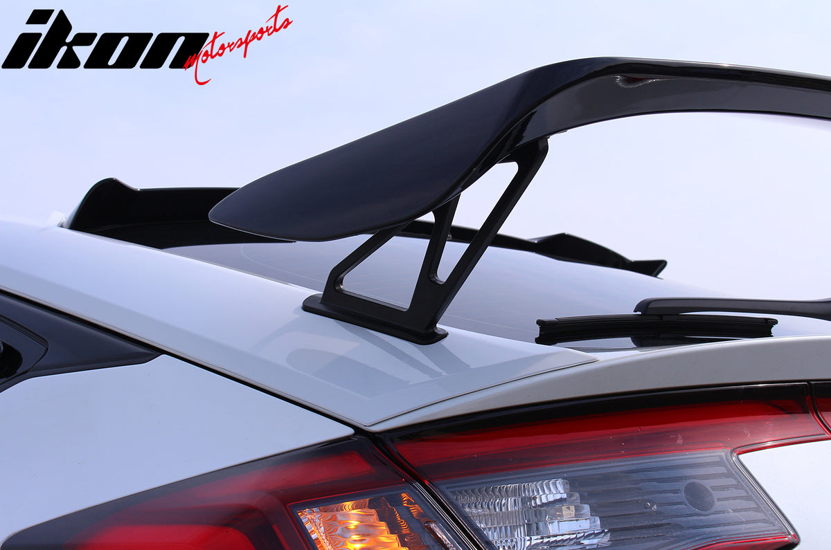 For 22-24 Honda Civic Hatchback Type-R Gloss Black Trunk Spoiler Mounting Plates