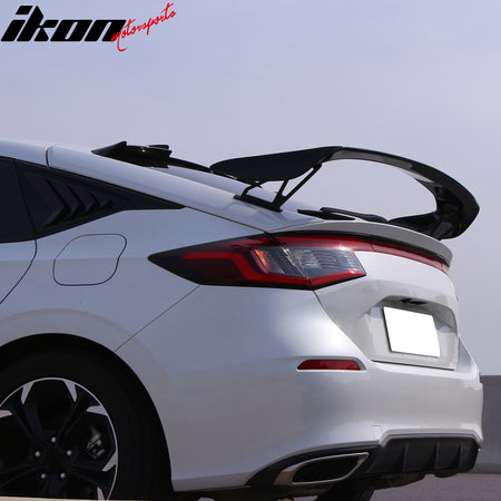 For 22-24 Honda Civic Hatchback Type-R Gloss Black Trunk Spoiler Mounting Plates