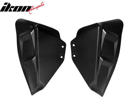 Fits 20-24 Tesla Model Y IKON Matte Black Rear LED Diffuser Lip W/ Corner Aprons