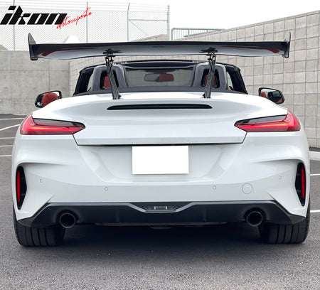 Universal 56" Inch GT Style 3D Carbon Fiber Trunk Spoiler V1 Side Plates V3 Legs