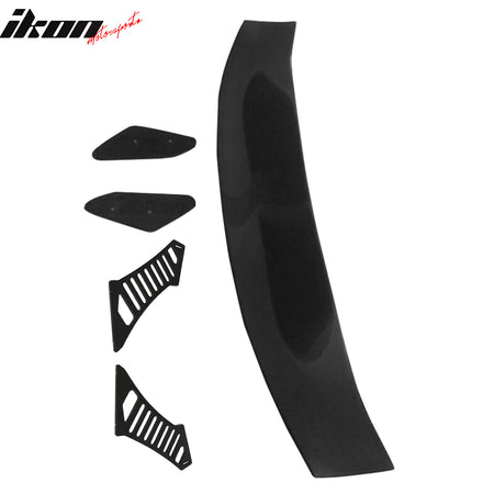 Universal 56" Inch GT Style 3D Carbon Fiber Trunk Spoiler V1 Side Plates V3 Legs