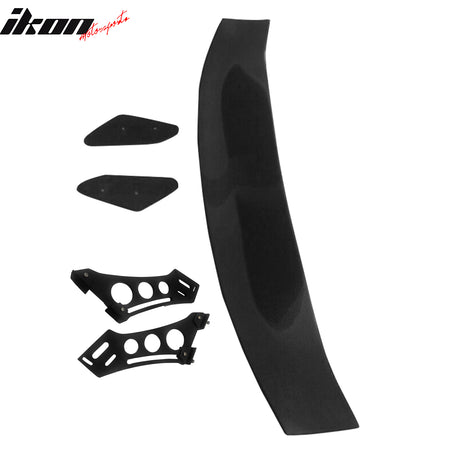 Universal 56" Inch GT Style 3D Carbon Fiber Trunk Spoiler V1 Side Plates V5 Legs