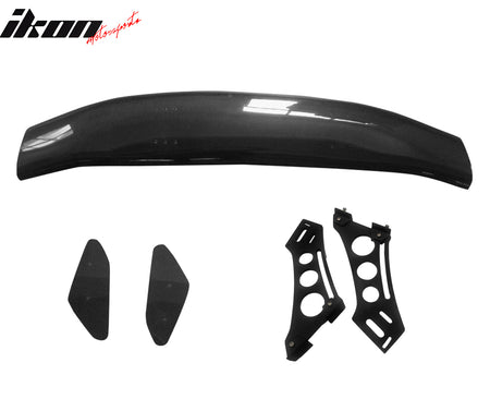 Universal 56" Inch GT Style 3D Carbon Fiber Trunk Spoiler V1 Side Plates V5 Legs