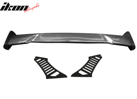 Universal 57" JDM Racing GT RS Carbon Fiber Trunk Spoiler V2 Side Plates V3 Legs