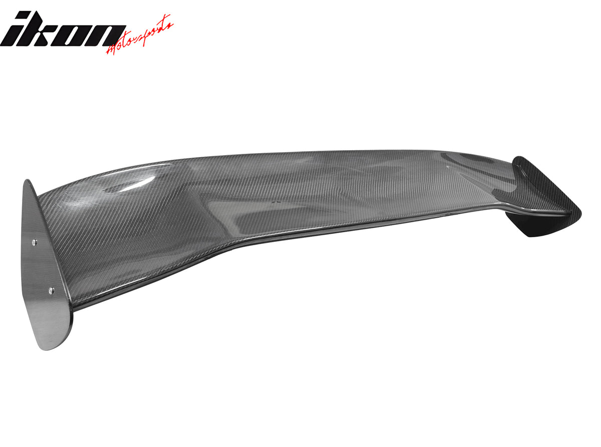 Universal 56" Inch GT Style 3D Carbon Fiber Trunk Spoiler V3 Side Plates + Legs