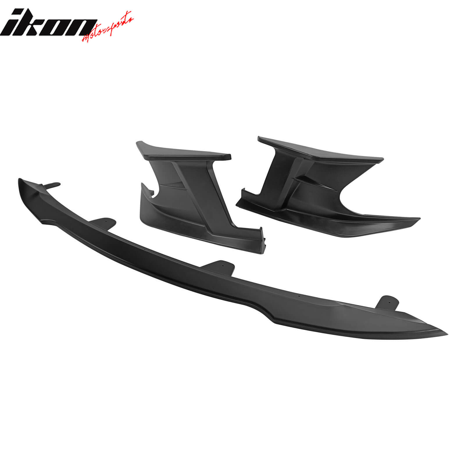 Fits 22-23 Toyota Corolla 5-Door 2PC Side Canards + Front Bumper Lip Matte Black