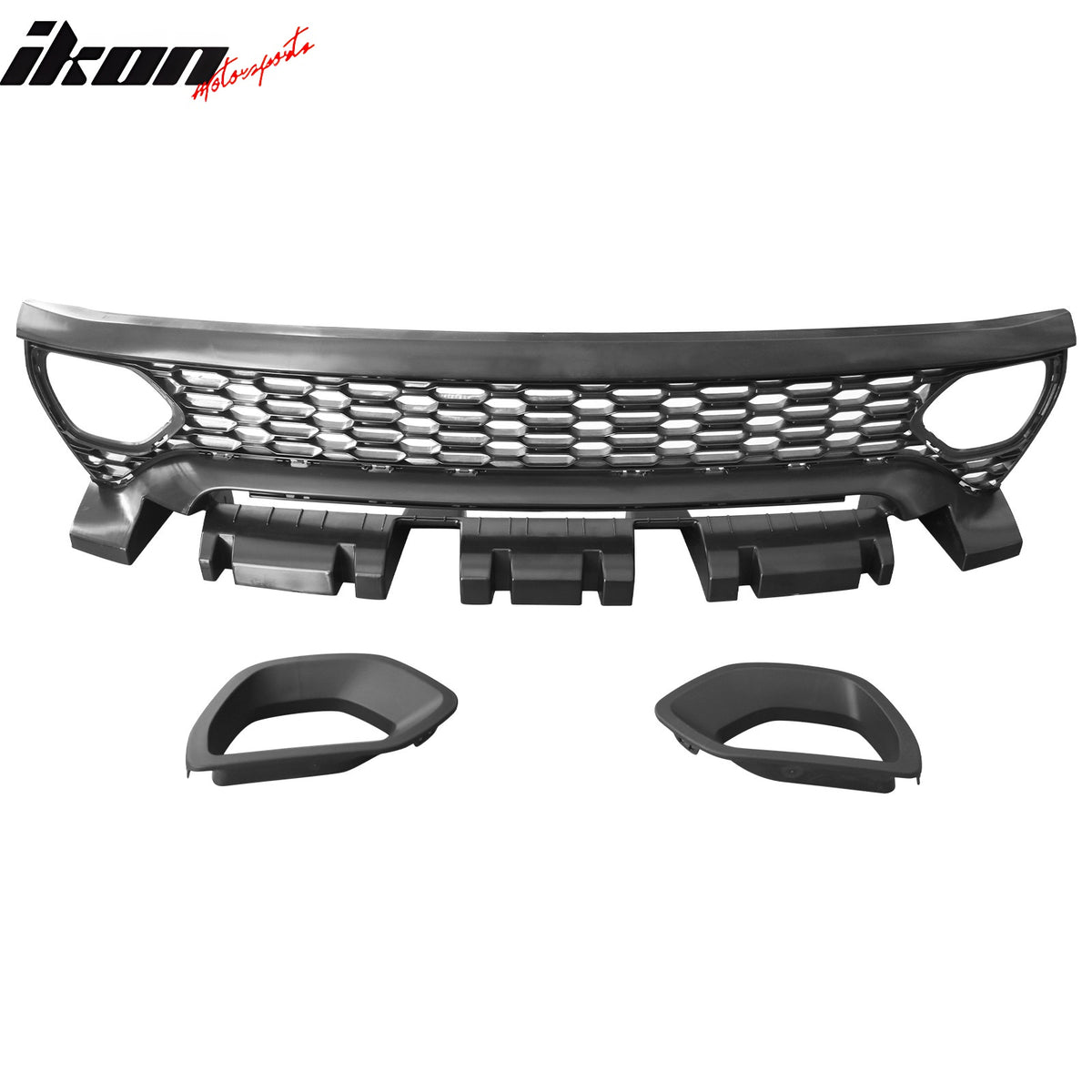 Fits 15-23 Charger SRT Upper Lower Grilles Front Bumper Cover W/ Yellow Lip - PP