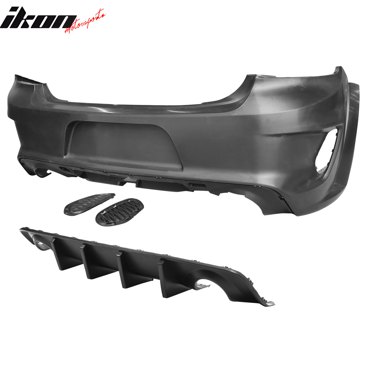 Fits 20-23 Charger Widebody SRT Rear Bumper Assembly Replacement + Diffuser Lip