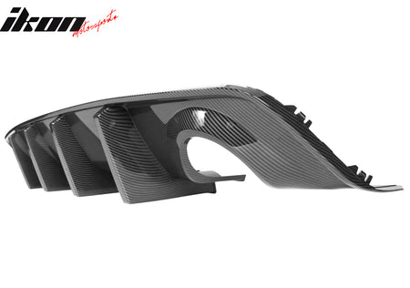 Fits 20-23 Charger Widebody Bumper Cover + Carbon Fiber Print Diffuser W/ 4 Fin