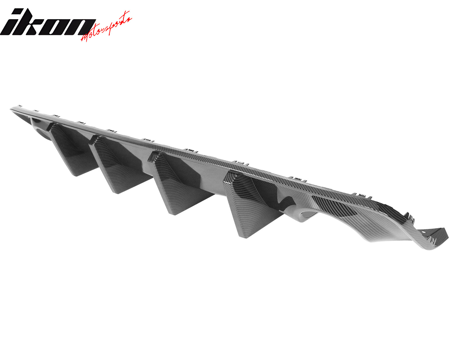 Fits 20-23 Charger Widebody Bumper Cover + Carbon Fiber Print Diffuser W/ 4 Fin