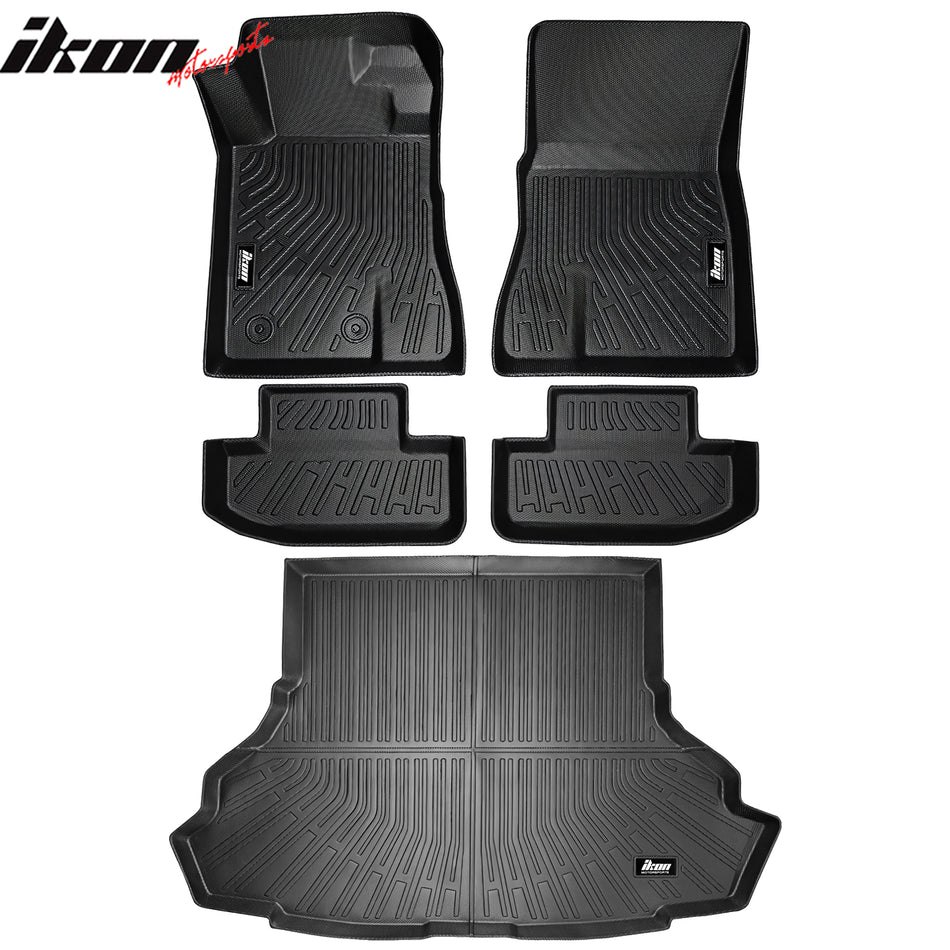 2015-2023 Ford Mustang 3D Floor Mats All Weather Trunk Carpets TPE