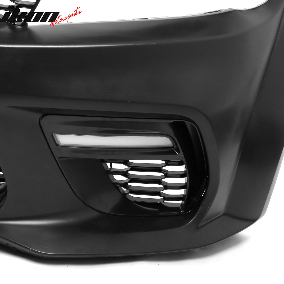 Fits 15-23 Dodge Charger Widebody Whole Bumper Gloss Black Diffuser Kits W/ LED