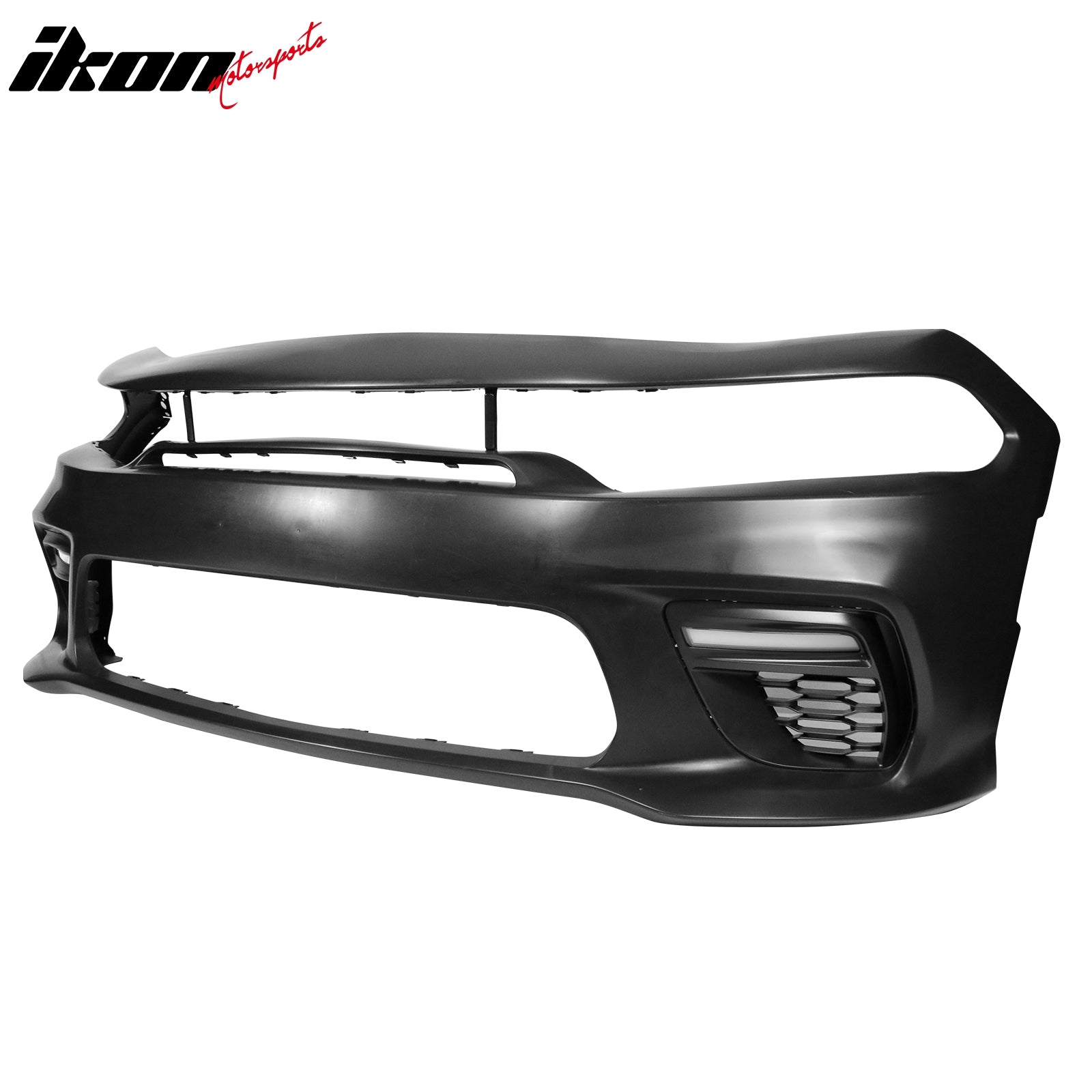 For 15-23 Charger PP Front Bumper W/ SRT Grille LED Foglight Rear Bumper Cover