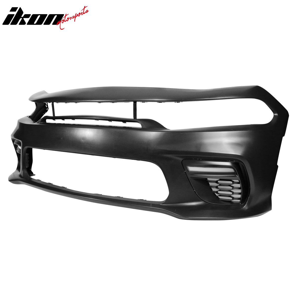 Fits 15-23 Charger SRT Upper Lower Grilles Front Bumper Cover W/ Pink Lip LED PP