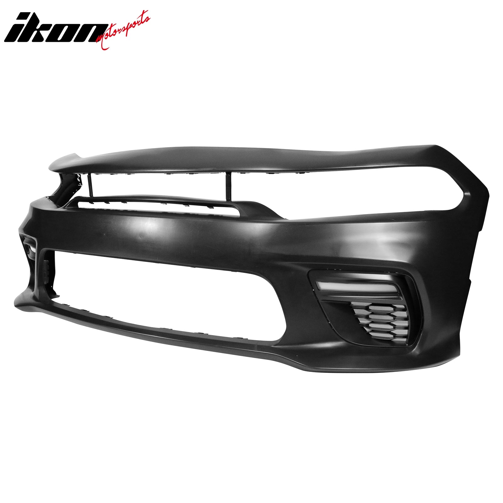 Fits 15-23 Charger SRT Upper Lower Grilles Front Bumper Cover W/ Pink Lip LED PP