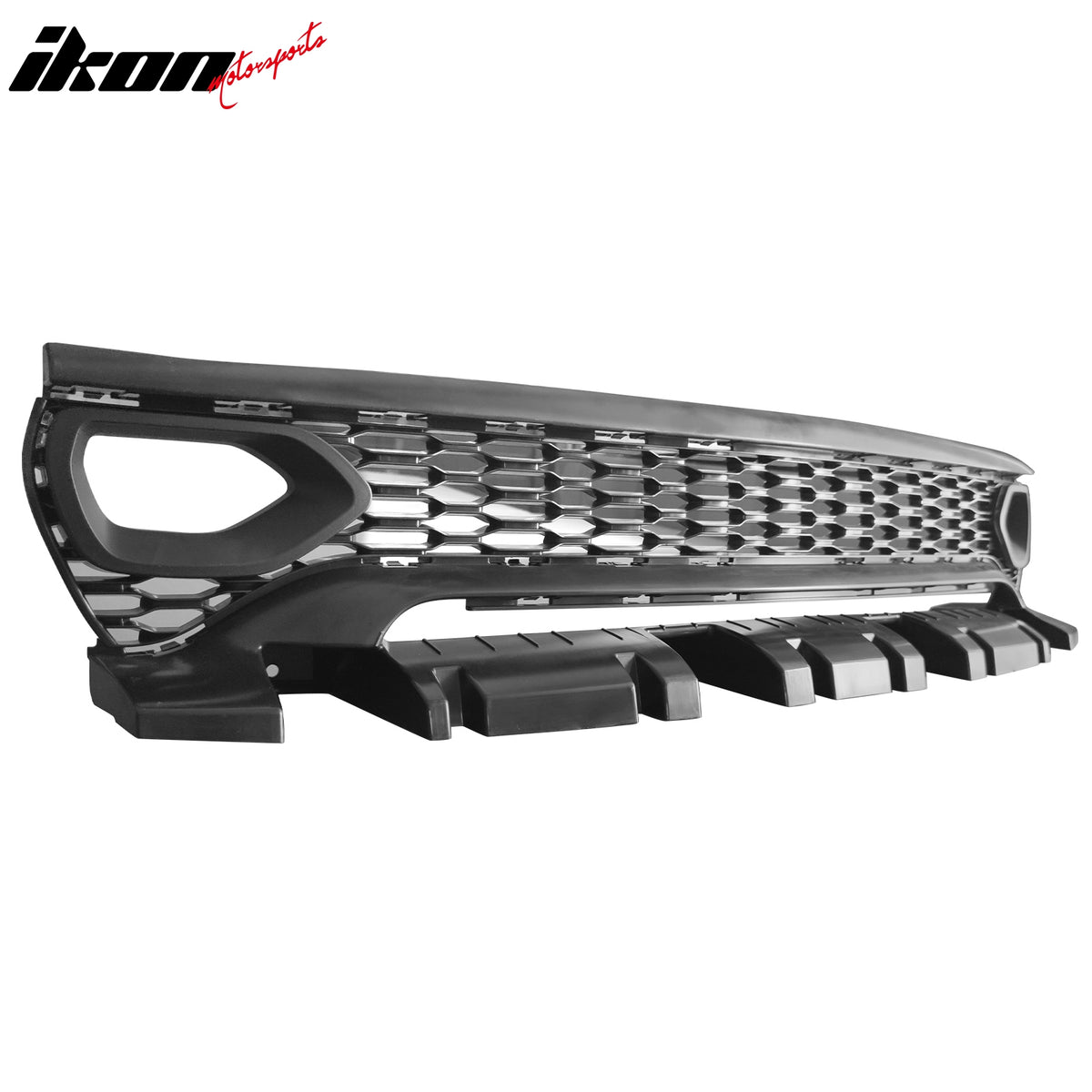 Fits 15-23 Charger SRT Upper Grilles Front Bumper Cover W/ Matte Black Lip LED