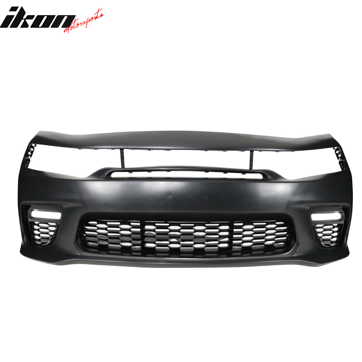 For 15-23 Charger SRT Upper Lower Grilles Front Bumper Cover Yellow Lip PP LED